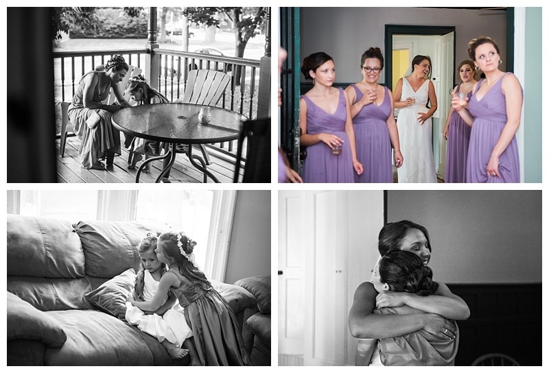 Bride and Bridesmaids getting ready for the big day